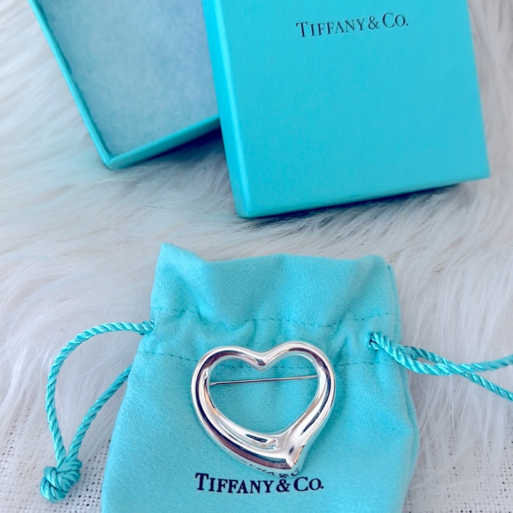 🎁 TIFFANY & CO Open Heart pin brooch
